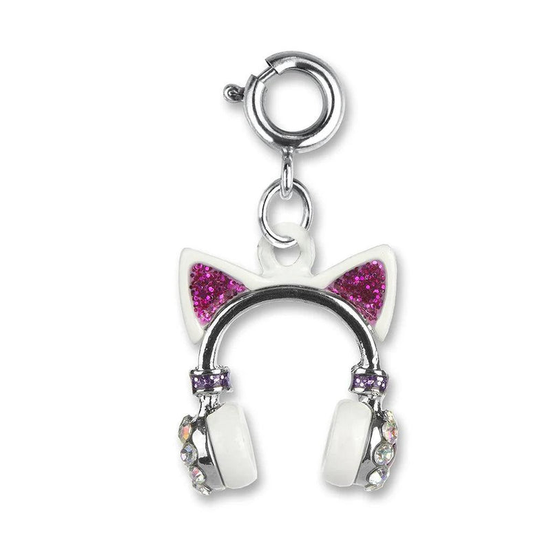 cat ear headphones attached to a silver clasp