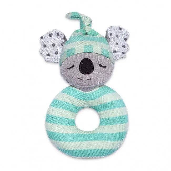 Plush toy with a koala design on a white background