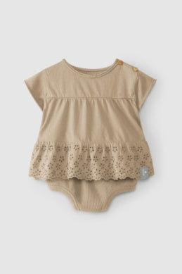 Baby Girl Dress | 2 Piece Set Lace- Latte | Snug