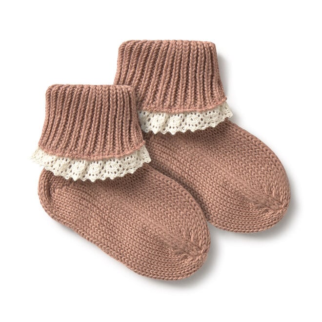 Baby Girl Socks | Knit Socks- Bloom | Li and Me