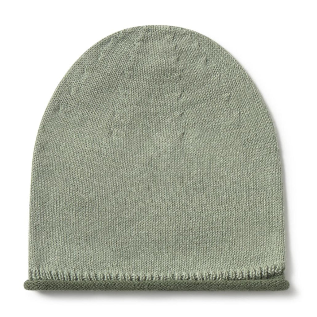 Hat | Baby Knit Bicolor Hat - Eucalyptus Forest | Li and Me