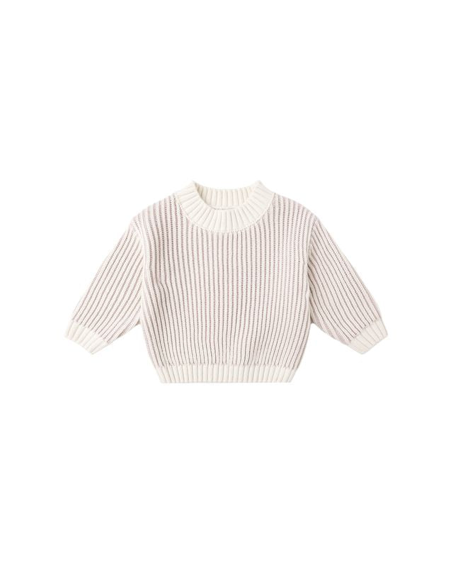 lilac ribbed knit sweater on a white background