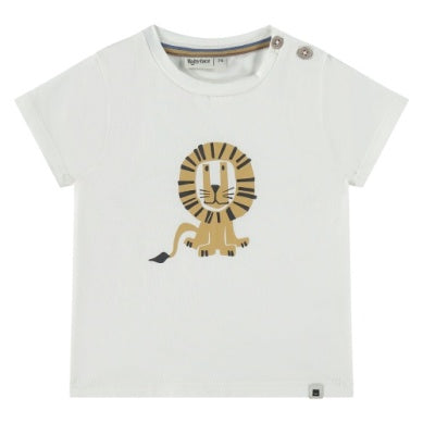 Baby Boys Top | T-Shirt: White Lion | BABYFACE