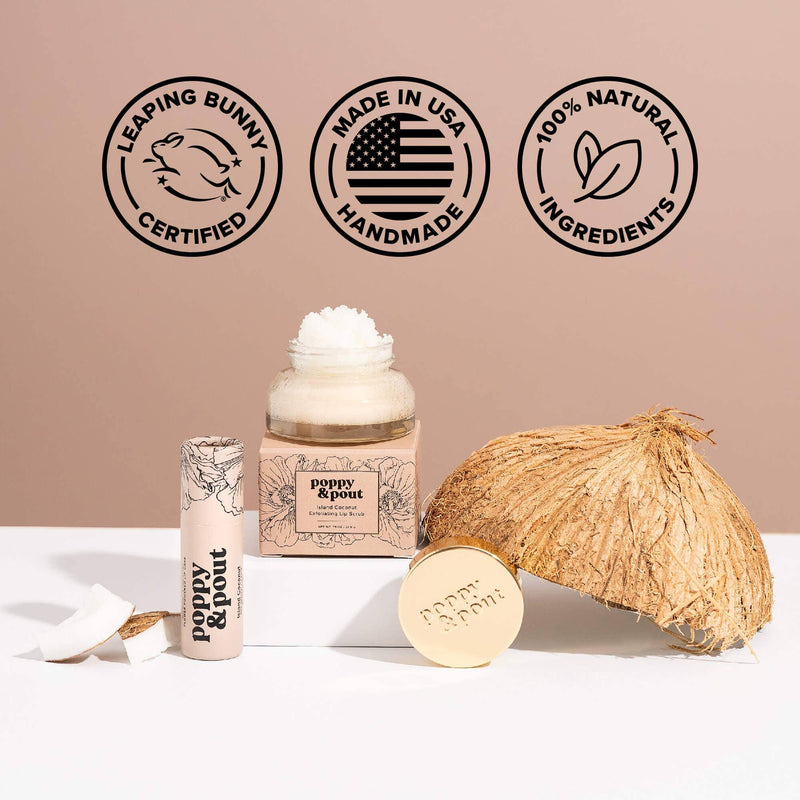 Lip Balm | Island Coconut Lip Balm | Poppy & Pout - The Ridge Kids