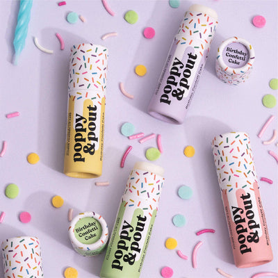 Lip Balm | Purple Birthday Confetti Lip Balm | Poppy & Pout - The Ridge Kids