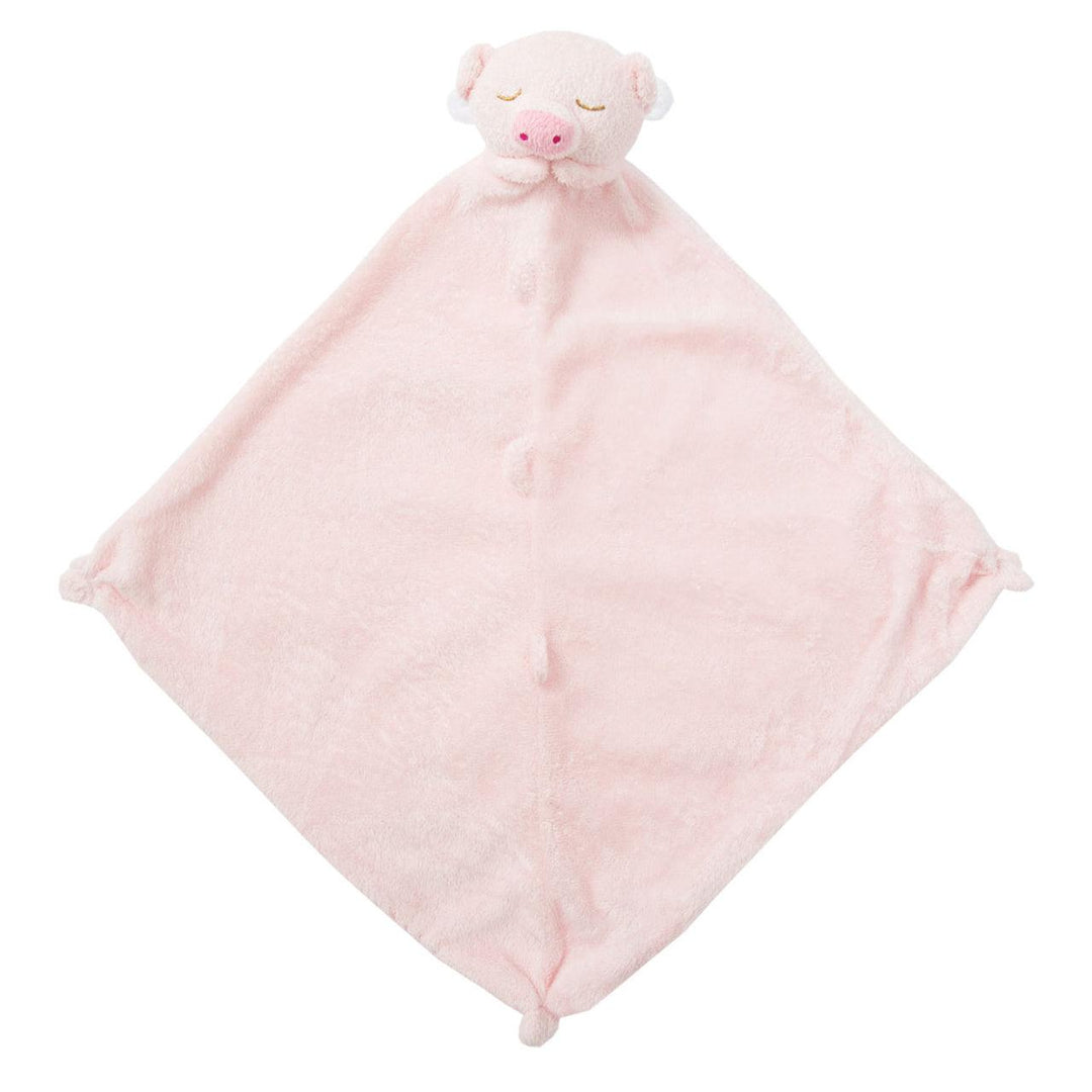 pink piggie blankie soother with a pig head attached. 