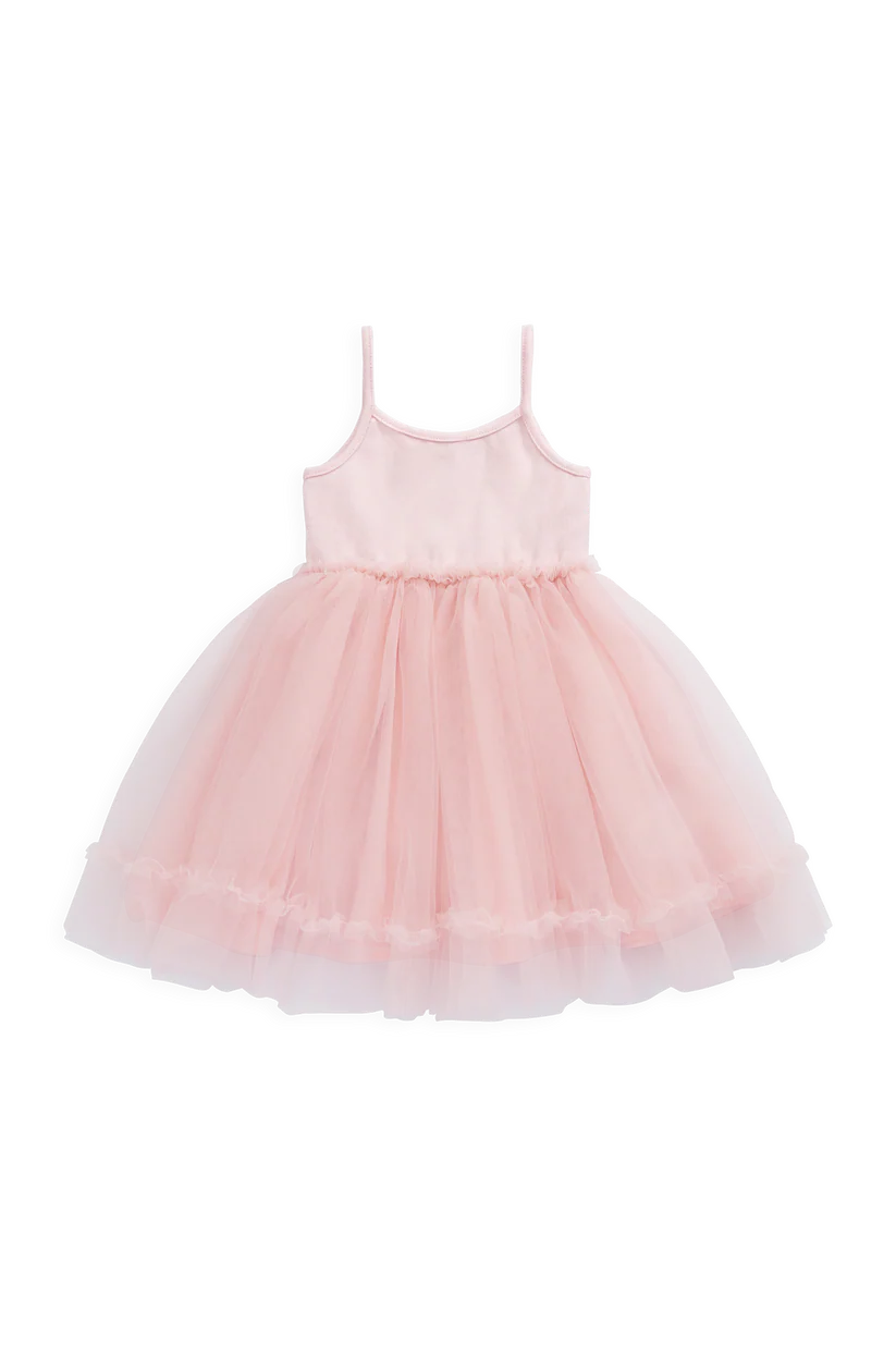 Pink tutu dress on a white background