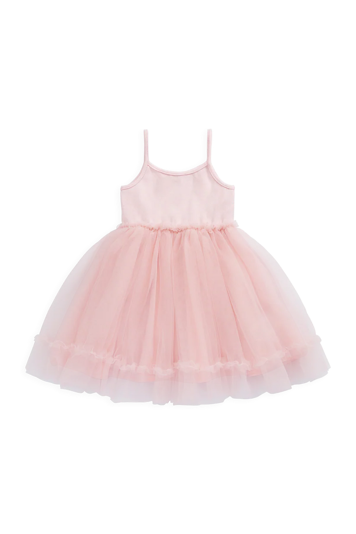 Pink tutu dress on a white background
