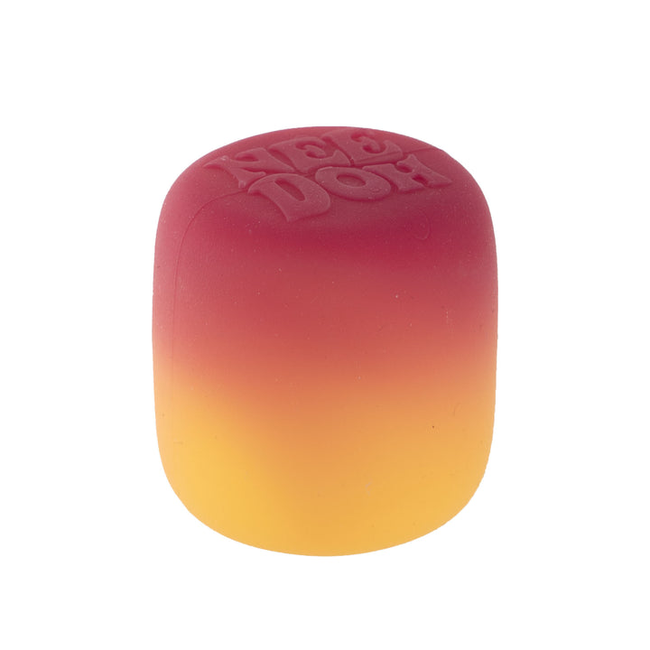 Gradient red to yellow stress ball with 'Needoh' branding on a white background