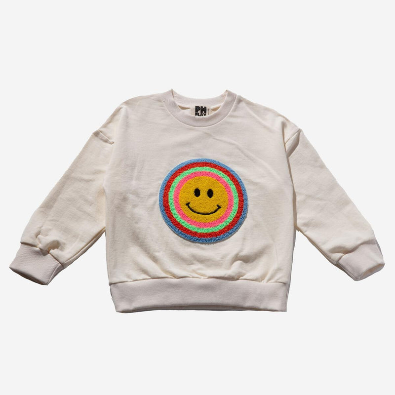 Girls Sweatshirt | Multi Smile- creme | Petite Hailey
