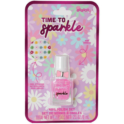 Nail Polish | Time to Sparkle Nail Polish & Ring Set | IScream - The Ridge Kids