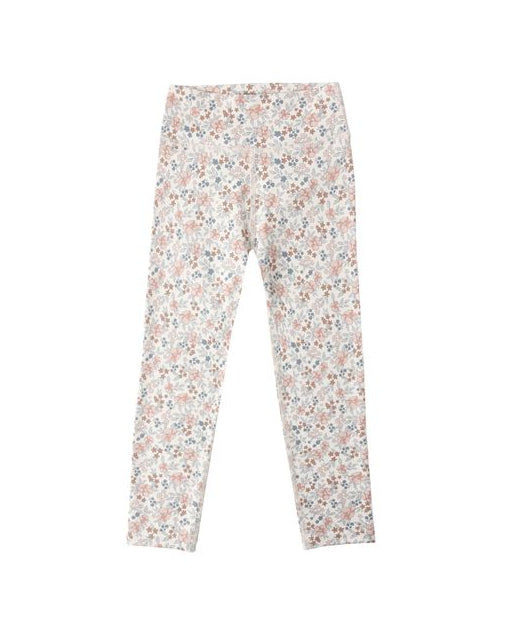 Floral-patterned legging pants on a white background