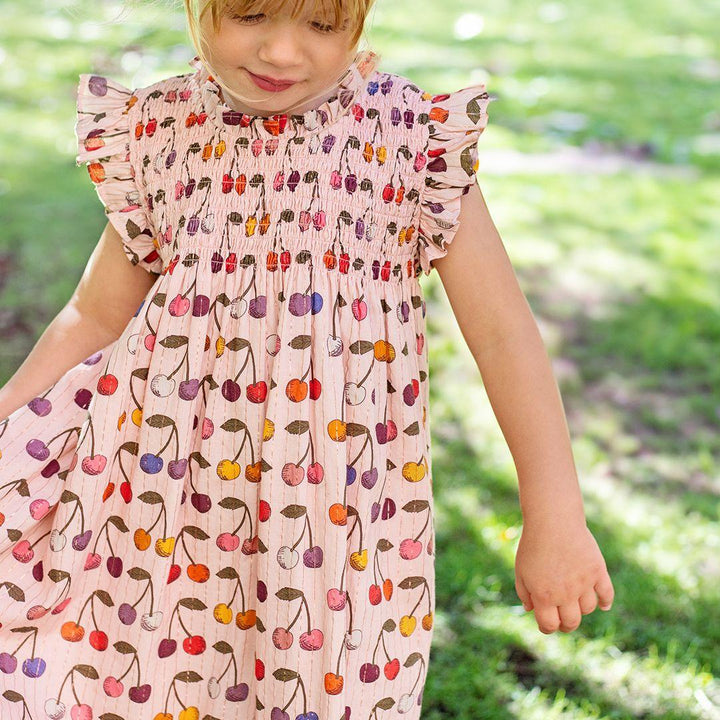 Girls Dresses | Stevie- Cloud Pink Cherry | Pink Chicken