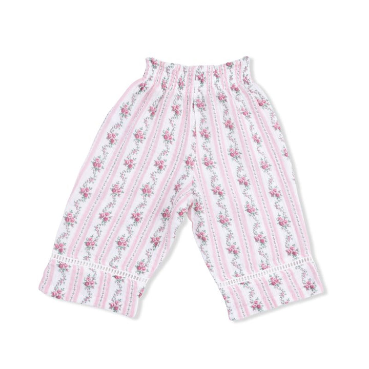 Floral-patterned pants on a white background