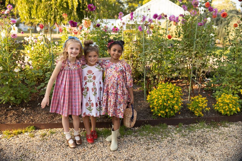 Girls Dresses | Kaylee - Burgundy Madras Plaid | Pink Chicken