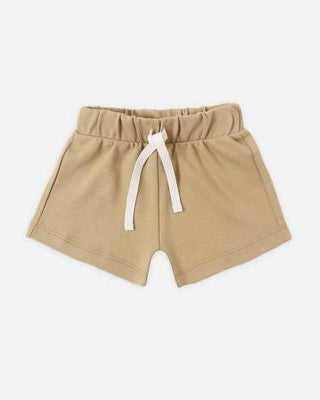 elastic waist baby boy shorts in honey color. 