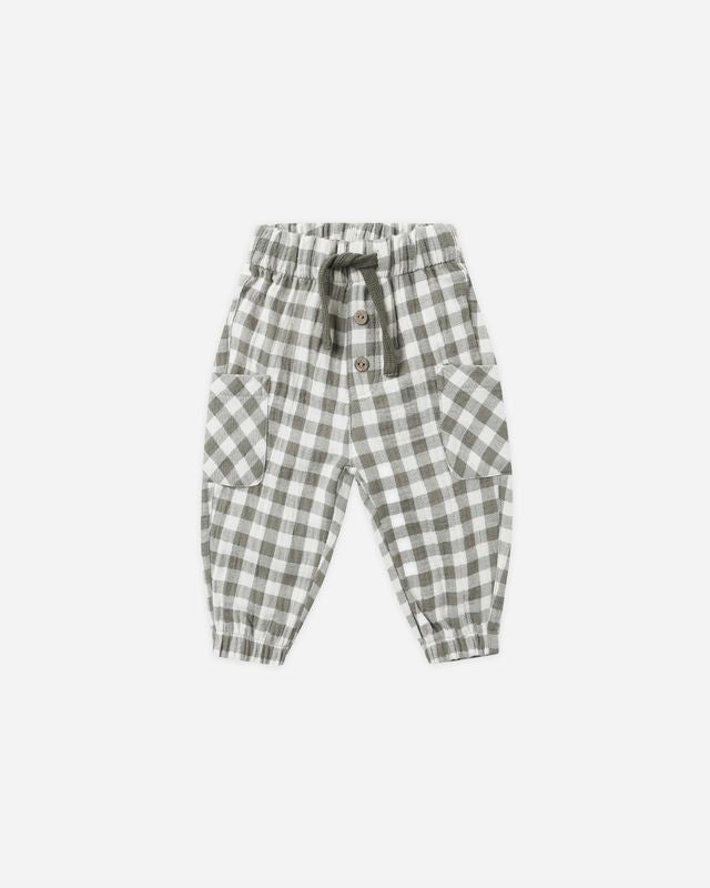 Plaid pants on a white background