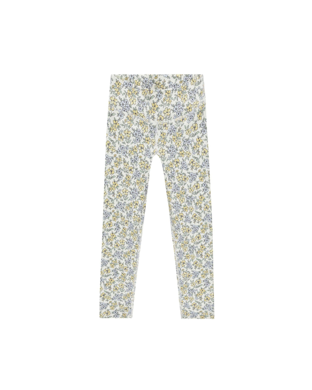 legging with yellow and blue tiny flowers all over 