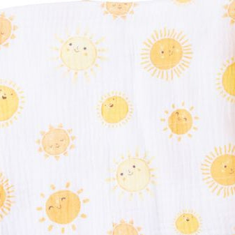 close up of the yellow sun pattern