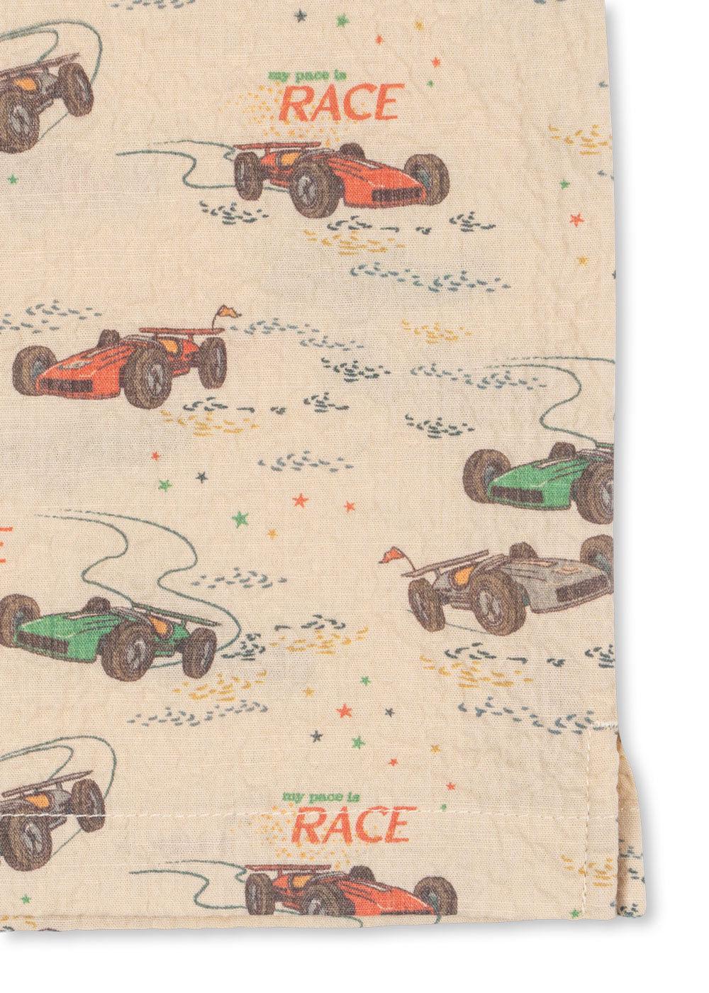 another close up sht of the race cars on the top. 