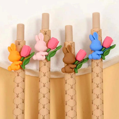 Pens | Rabbit & Tulip Retractable Gel Pen| BC Mini - The Ridge Kids
