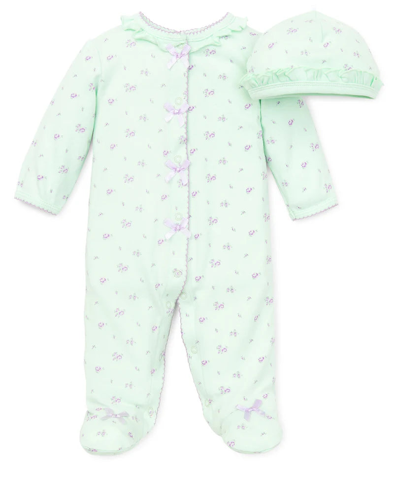 Baby Girl Footie | Petite Rose Footed One Piece | Little Me