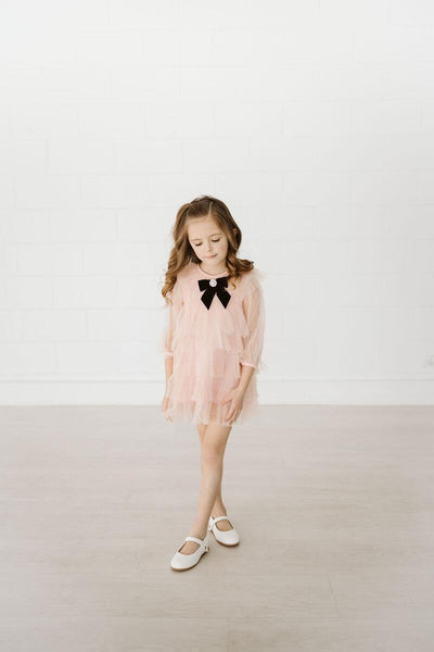Girls Dress | Six Layered Dress - Pink | Petite Hailey