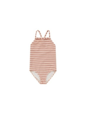 Girls Swimwear | Sky One Piece- Pink Stripe | Rylee and Cru