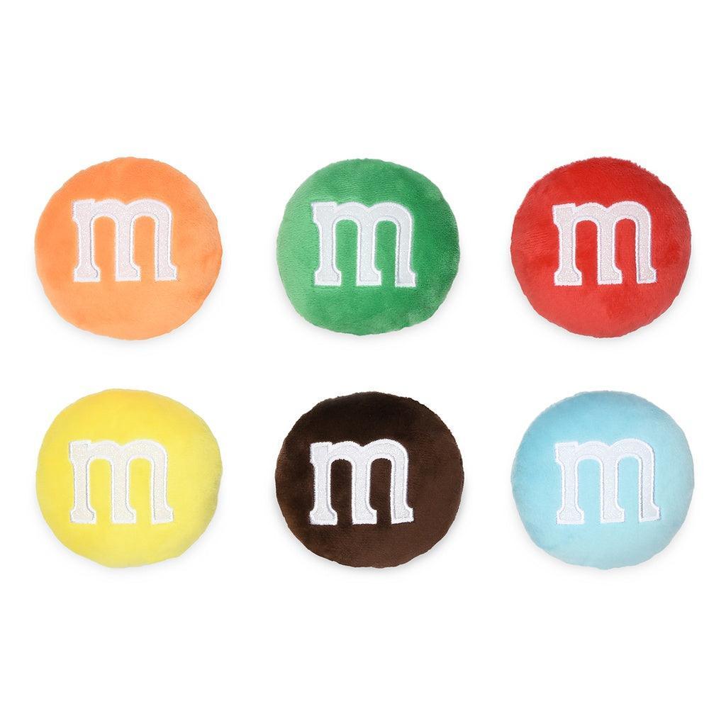 removable M and M's plush candies 