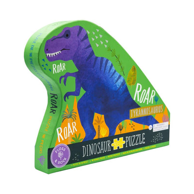 Puzzle | Dino 40pc "Dinosaur" Shaped Jigsaw with Shaped Box | Floss and Rock - The Ridge Kids