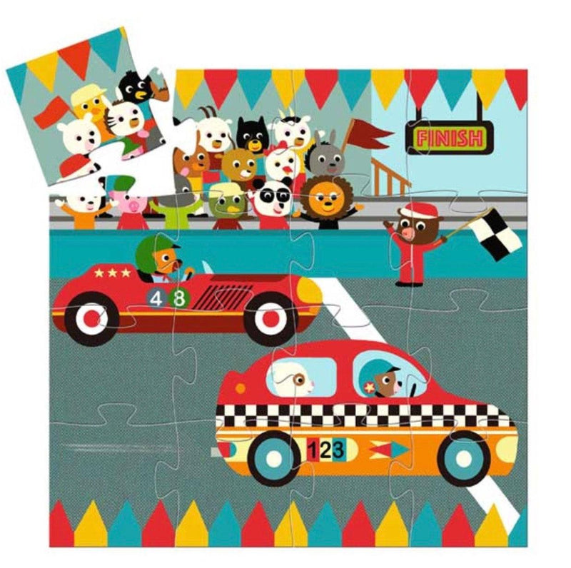 Puzzles | Mini The Racing Car Puzzle | Djeco - The Ridge Kids