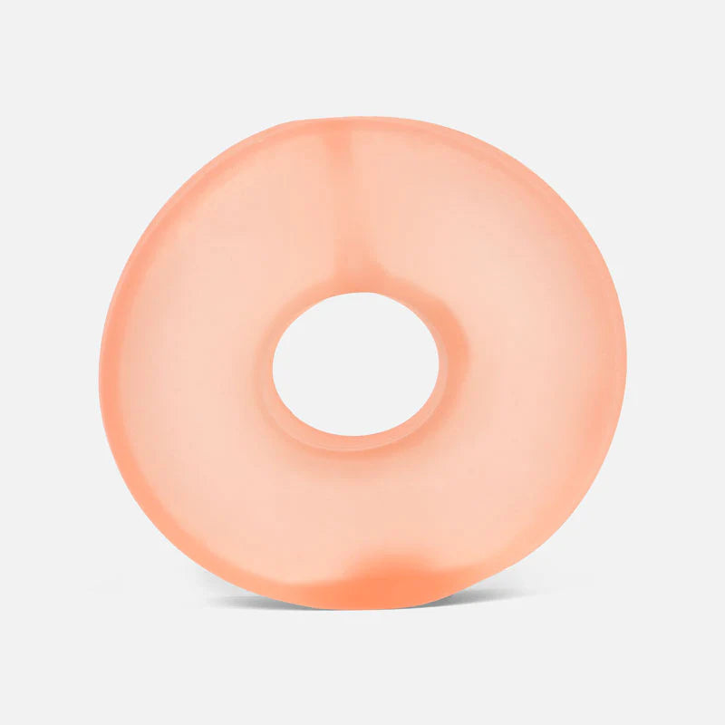 orange shaped donut squish toy 