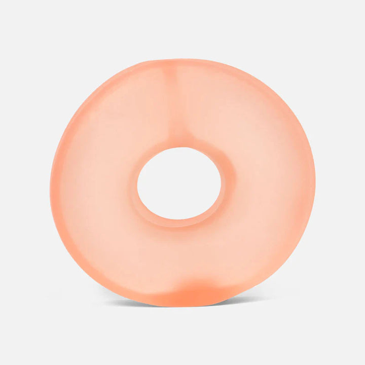 orange shaped donut squish toy 