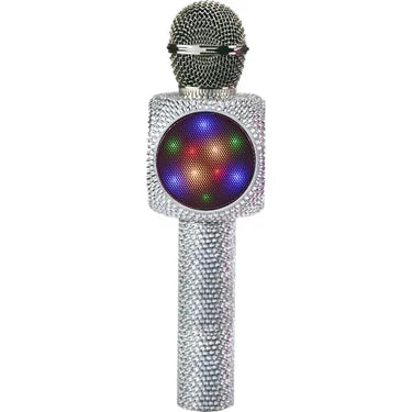 Wireless Microphone | Bling Karaoke Mic - Silver Bling | Wireless Express