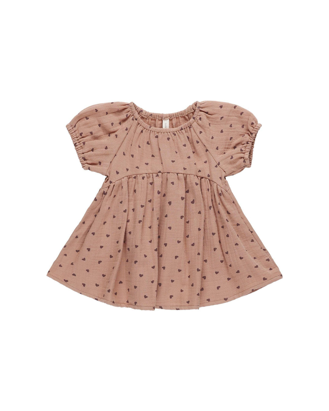baby girl dress, dusty rose color with dark pink roses all over. empire waist. 