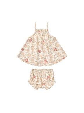 Baby Girls Dress | Swing Top and Bloomer Set- Pink Floral | Rylee and Cru