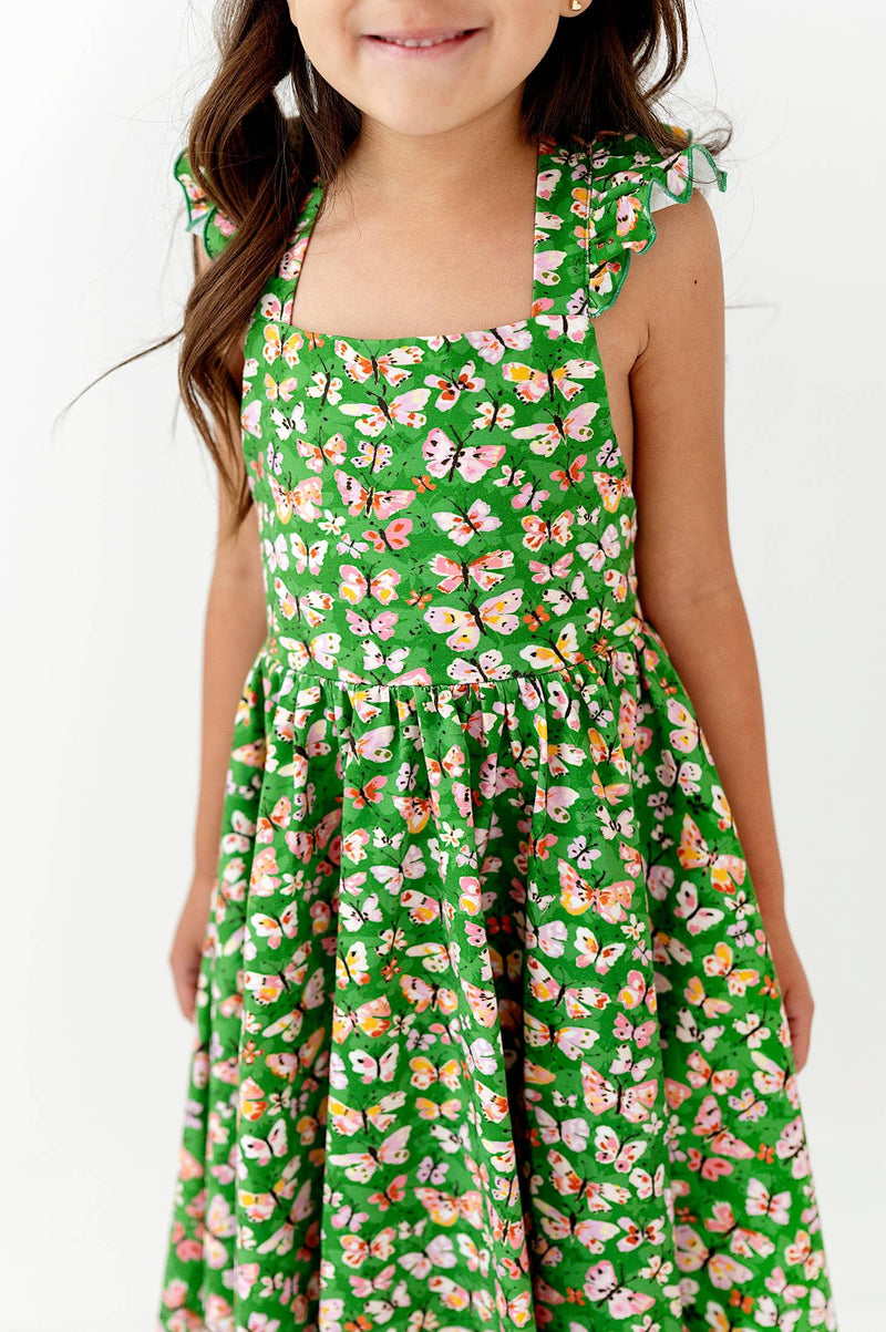 Rosita Dress in Bold Butterfly| Pocket Twirl Dress: 4 - The Ridge Kids