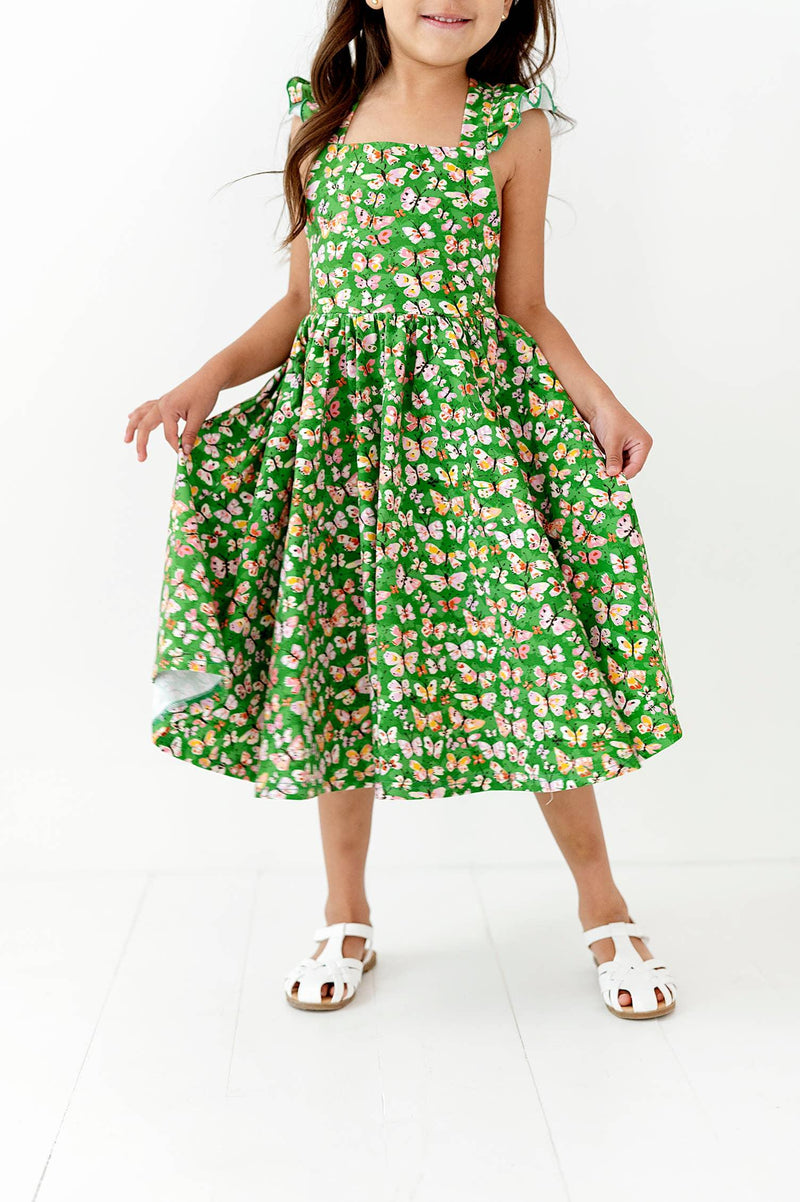 Rosita Dress in Bold Butterfly| Pocket Twirl Dress: 4 - The Ridge Kids