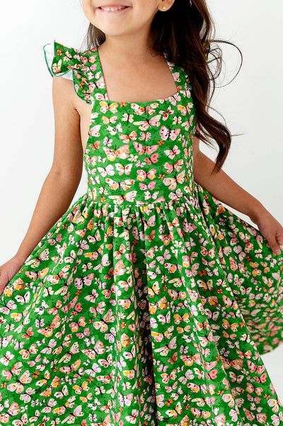 Rosita Dress in Bold Butterfly| Pocket Twirl Dress: 4 - The Ridge Kids