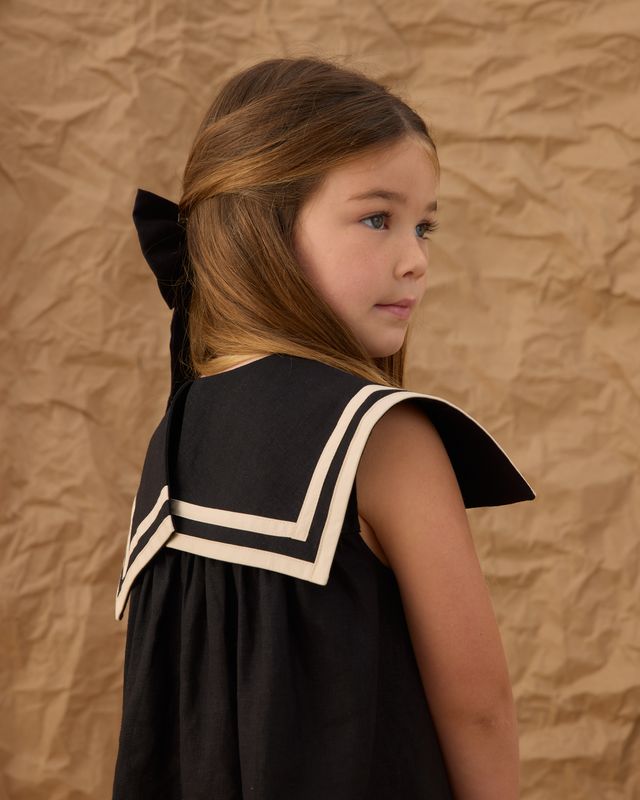 Girls Dresses | Sailor Dress - Black | Rylee and Cru