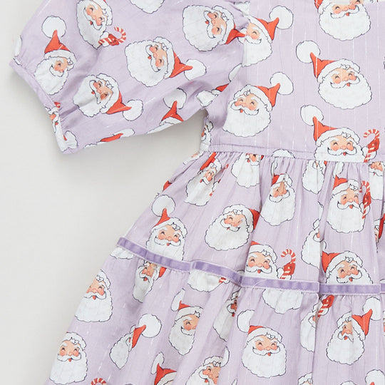 Girls Dress | Maribelle- Lavender Santa | Pink Chicken
