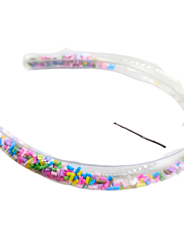 Headbands | Transparent Quicksand - Sprinkles | Little Trendy