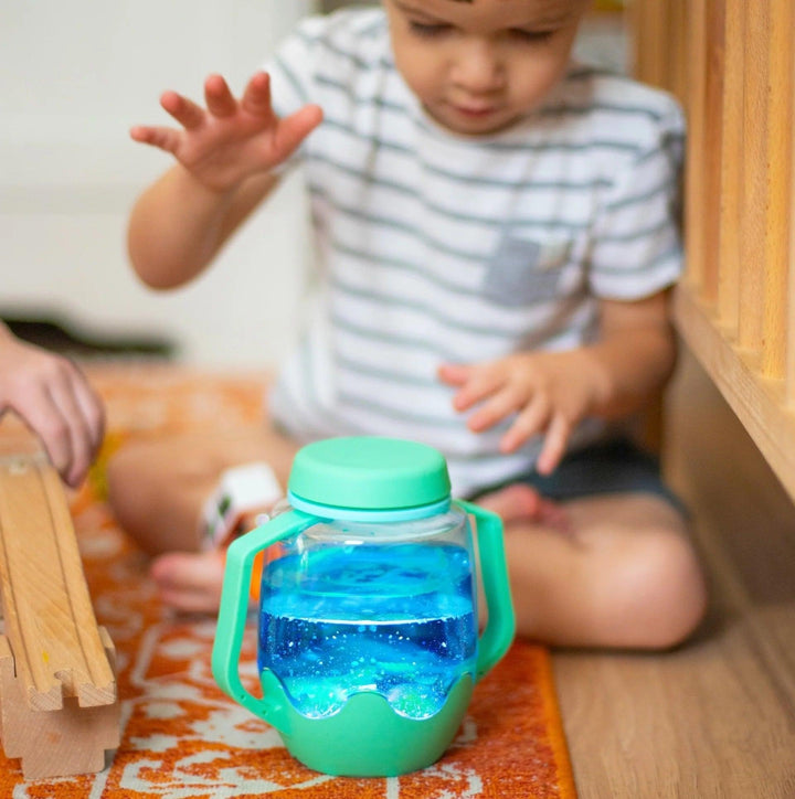 Sensory Toy | Sensory Jar- Teal | Glo Pals - The Ridge Kids