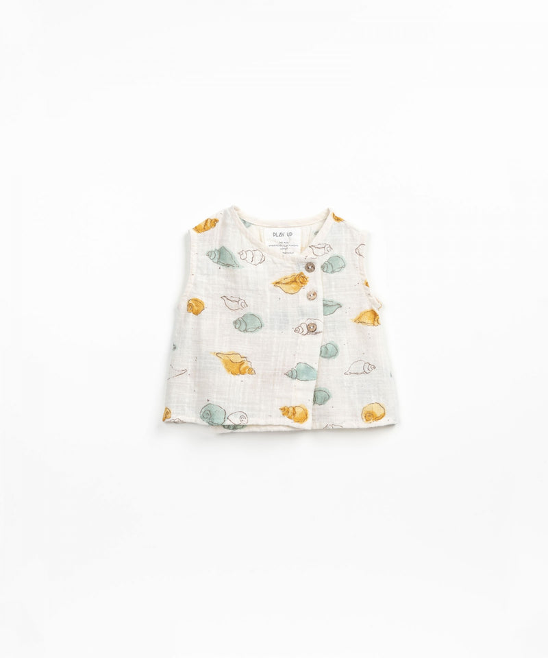 Baby Top | Woven Shirt- Whelk Print | Play Up