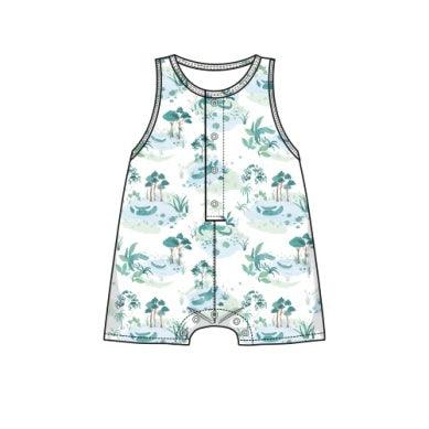 Shortie Romper | Alligator Pond | Angel Dear - The Ridge Kids