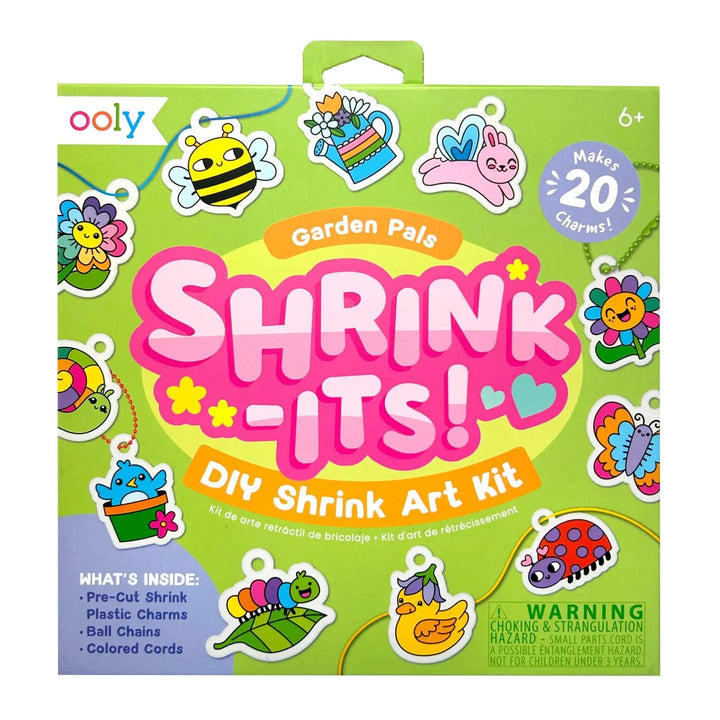 shrink art kit in green packaging with springtime theme on the box. makes 20 charms in all different Spring seasonal themes. 
