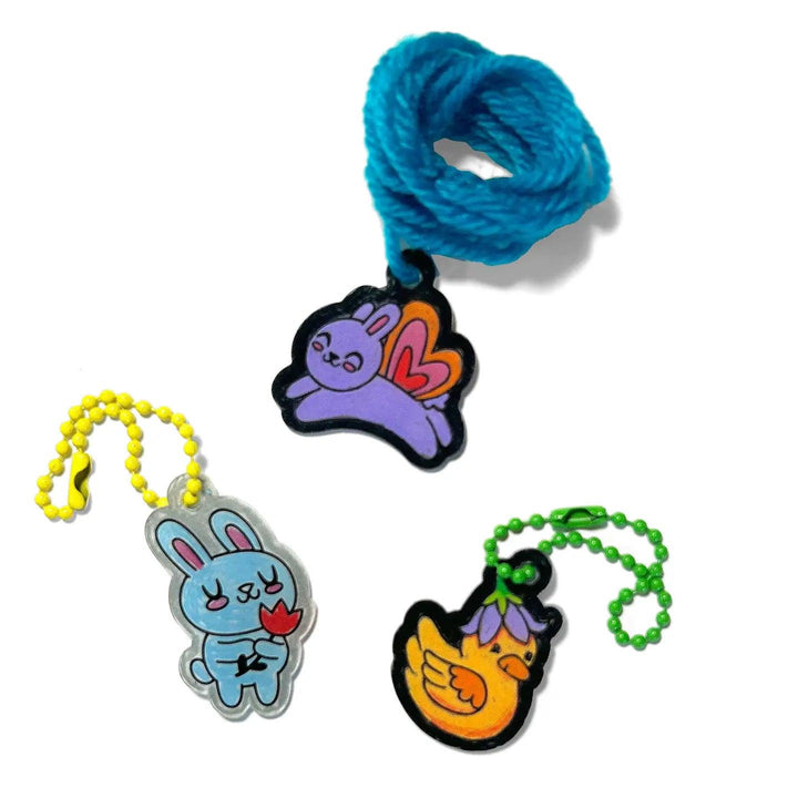 this picture shows you the finished product of the animal/charm once colored and shrunk. 