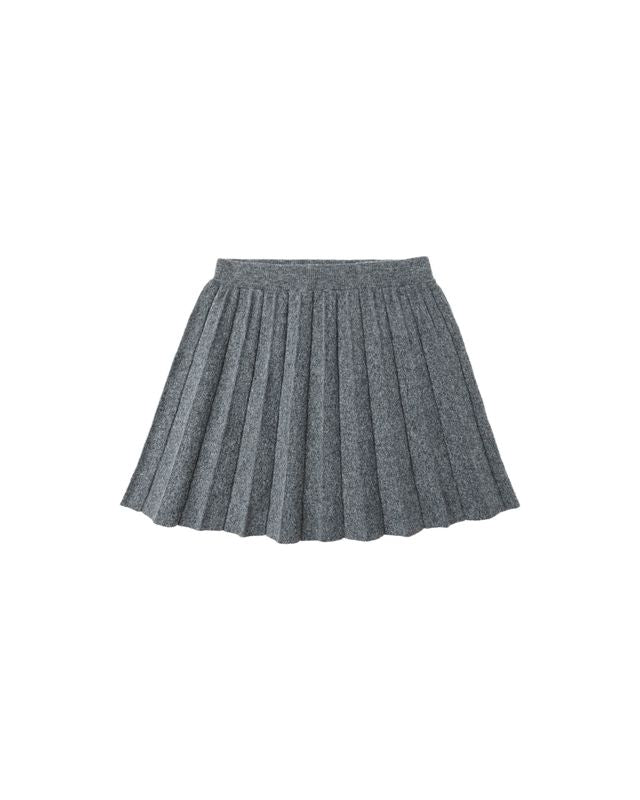 Gray pleated skirt on a white background