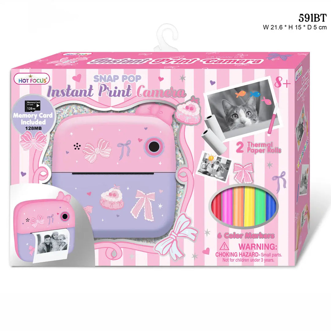 Toys | Snap Pop Instant Print Camera- Bowtiful | Hot Focus Inc.