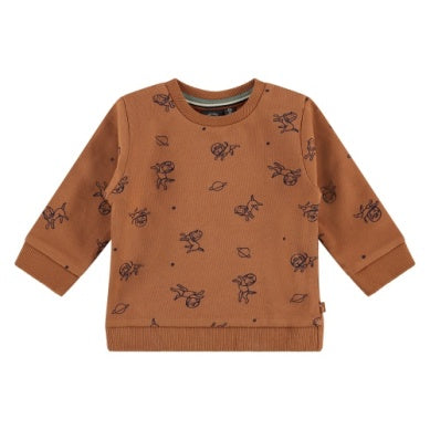 Baby Boys Sweatshirt | Space Dog- Clay | BABYFACE